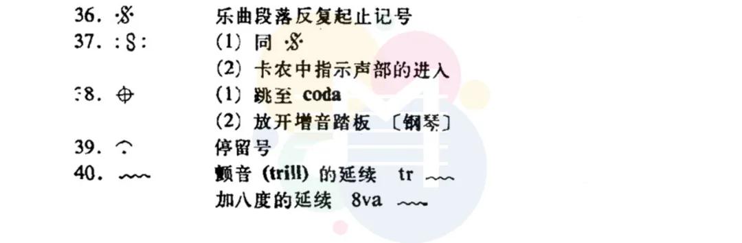 乐谱上的40个符号，音乐生绝对用得上！